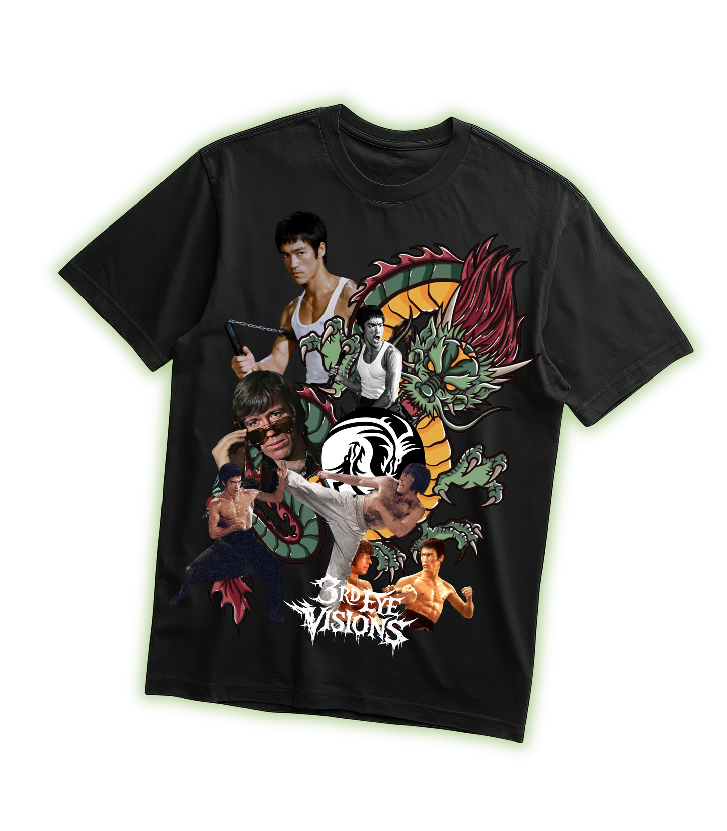 Bruce Lee Vs Chuck Norris Fan Art Tee