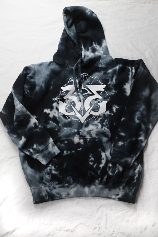 TIE DYE WHITE MONOGRAM HOODIE