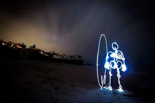Light Painting Surfer Tee